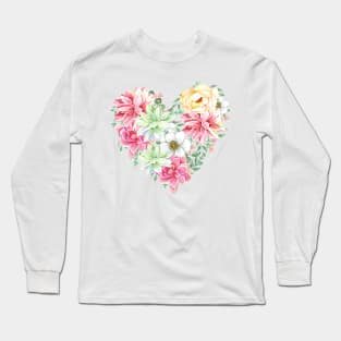 Flowers heart Long Sleeve T-Shirt